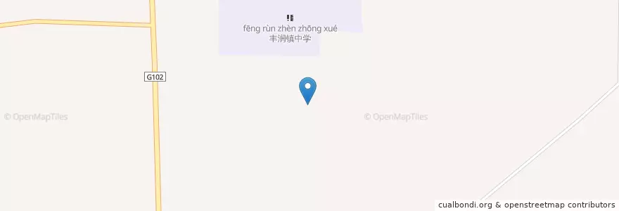 Mapa de ubicacion de Fengrun en China, Hebei, Tangshan City, Fengrun District, Fengrun.