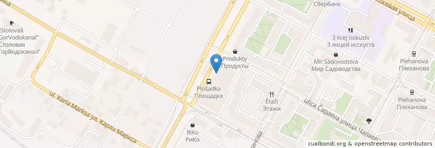 Mapa de ubicacion de Foodcort RIO en Rusia, Центральный Федеральный Округ, Тульская Область, Городской Округ Тула.