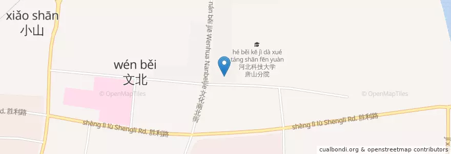 Mapa de ubicacion de 文化北后街街道 en 中国, 河北省, 唐山市, 路南区, 文化北后街街道.