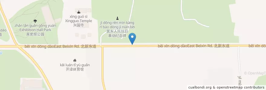 Mapa de ubicacion de 乔屯街道 en China, Hebei, 唐山市, 路北区, 乔屯街道.