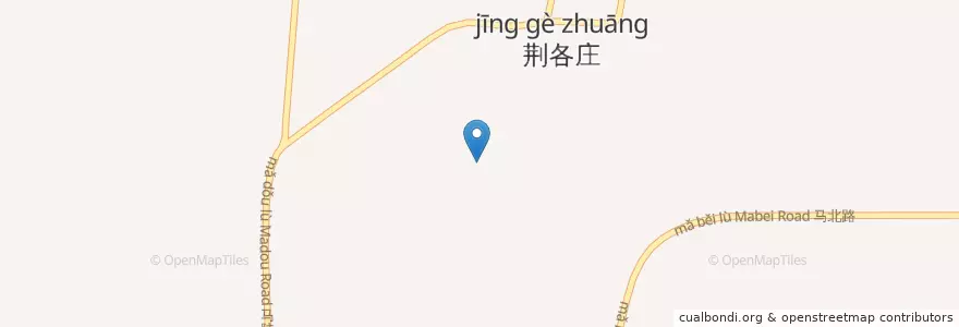 Mapa de ubicacion de 荆各庄街道 en China, Hebei, 唐山市, 开平区, 荆各庄街道.