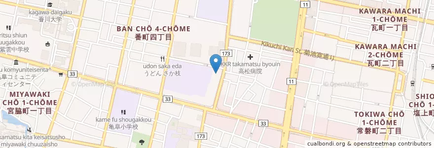 Mapa de ubicacion de 香川県議会 en ژاپن, 香川県, 高松市.