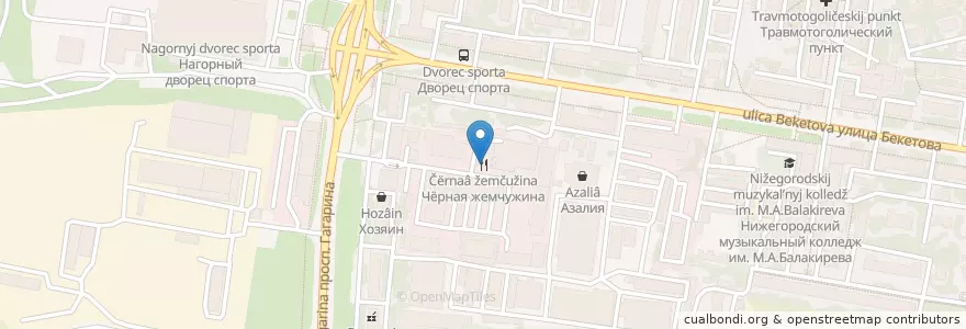 Mapa de ubicacion de Чёрная жемчужина en Russland, Föderationskreis Wolga, Oblast Nischni Nowgorod, Stadtkreis Nischni Nowgorod.