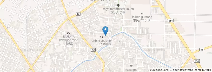 Mapa de ubicacion de 妙義神社 en Japan, Präfektur Saitama, 川越市.