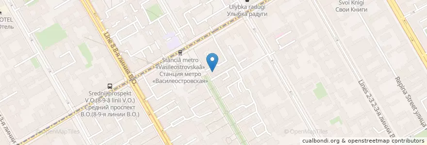 Mapa de ubicacion de Лидо en Russie, District Fédéral Du Nord-Ouest, Oblast De Léningrad, Saint-Pétersbourg, Василеостровский Район, Округ № 7.