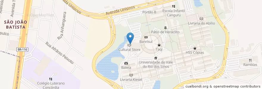 Mapa de ubicacion de Santander en 브라질, 남부지방, 히우그란지두술, Região Metropolitana De Porto Alegre, Região Geográfica Intermediária De Porto Alegre, Região Geográfica Imediata De Novo Hamburgo - São Leopoldo, São Leopoldo.
