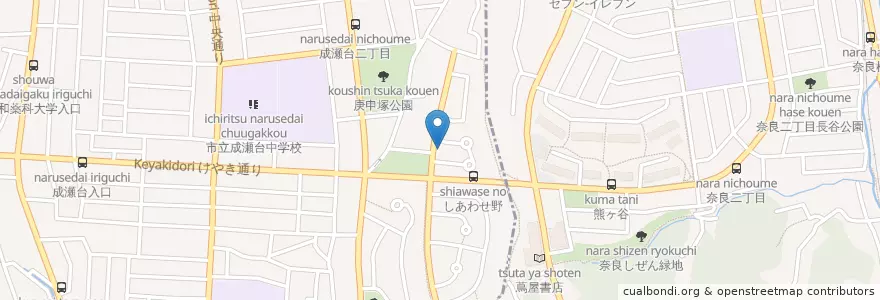 Mapa de ubicacion de しあわせ野医院 en Jepun, 神奈川県, 東京都, 横浜市, 青葉区.