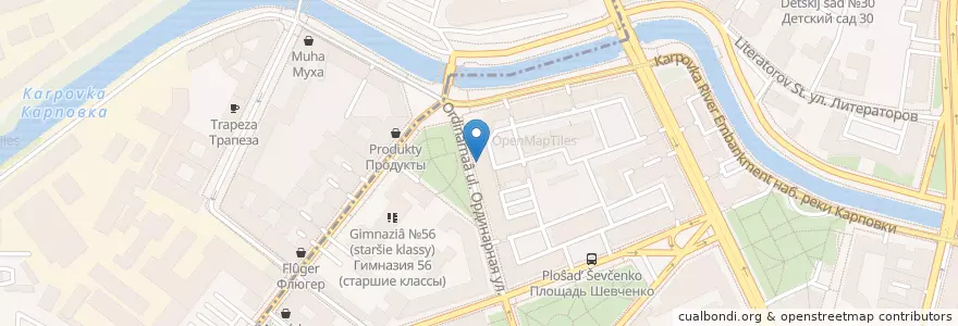 Mapa de ubicacion de АндроМеда en Russland, Föderationskreis Nordwest, Oblast Leningrad, Sankt Petersburg, Petrograder Rajon, Bezirk Apothekerinsel.