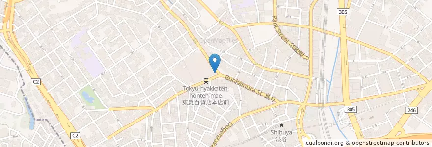Mapa de ubicacion de 東京都民銀行 en Japonya, 東京都, 渋谷区.