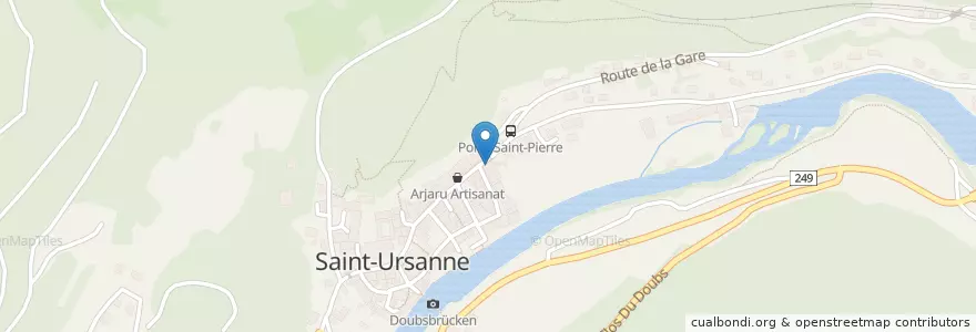 Mapa de ubicacion de Hotel de la Couronne en Suíça, Jura, District De Porrentruy, Clos Du Doubs.