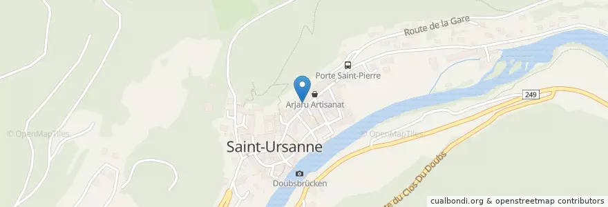 Mapa de ubicacion de Hotel du Boeuf en 스위스, Jura, District De Porrentruy, Clos Du Doubs.