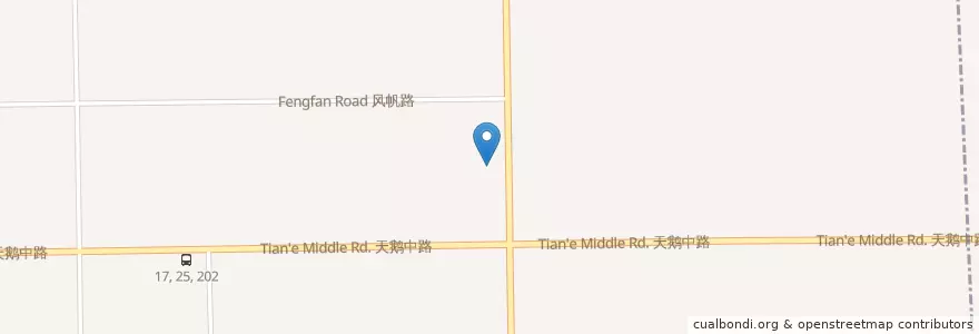 Mapa de ubicacion de 韩村北路街道 en Cina, Hebei, 保定市, 竞秀区, 韩村北路街道.