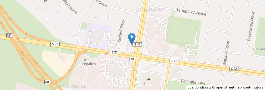Mapa de ubicacion de Coles Express en Australie, Victoria, City Of Monash.