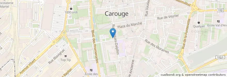 Mapa de ubicacion de Salle de La Cure en Switzerland, Geneva, Geneva, Carouge (Ge).