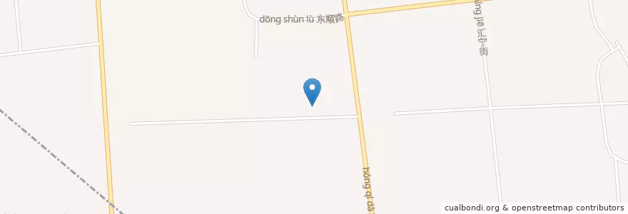 Mapa de ubicacion de Hongqi Subdistrict en China, Hebei, Shijiazhuang City, Qiaoxi District, Hongqi Subdistrict.