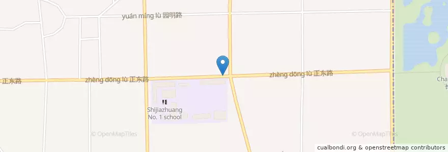 Mapa de ubicacion de 中山东路街道 en Çin, Hebei, 石家庄市, 长安区, 中山东路街道.