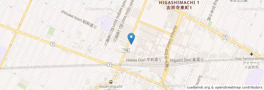 Mapa de ubicacion de マツモトキヨシ en Jepun, 東京都, 武蔵野市.