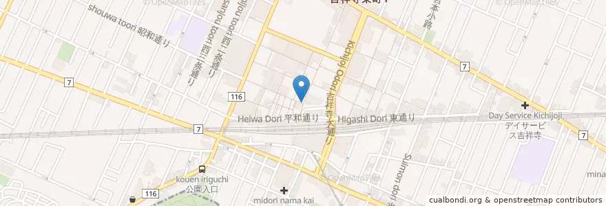 Mapa de ubicacion de サンドラッグ en Japonya, 東京都, 武蔵野市.