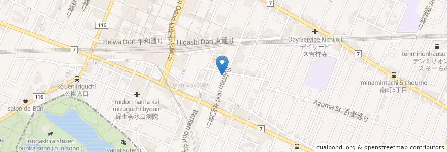 Mapa de ubicacion de 正福寺 en Japan, Tokio, 武蔵野市.