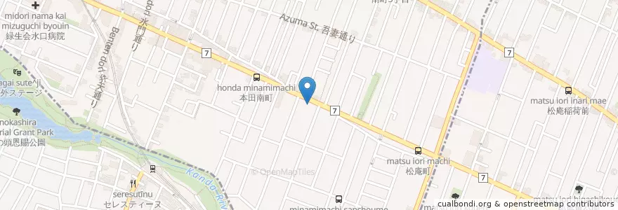 Mapa de ubicacion de 吉祥寺南病院 en اليابان, 東京都, 武蔵野市.