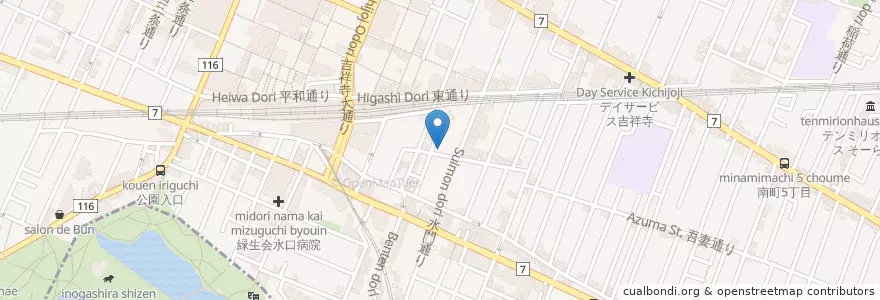 Mapa de ubicacion de 瀧澤医院 en Япония, Токио, Мусасино.