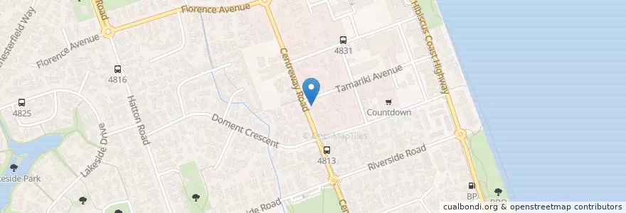 Mapa de ubicacion de Orewa Dental Centre en نیوزیلند, Auckland, Hibiscus And Bays.