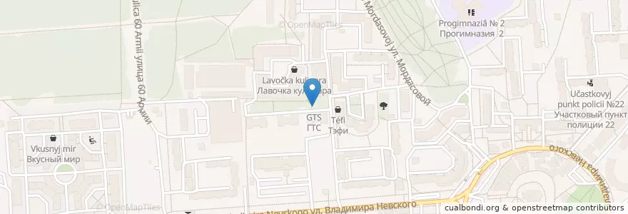 Mapa de ubicacion de ГТС en 러시아, Центральный Федеральный Округ, Воронежская Область, Городской Округ Воронеж.