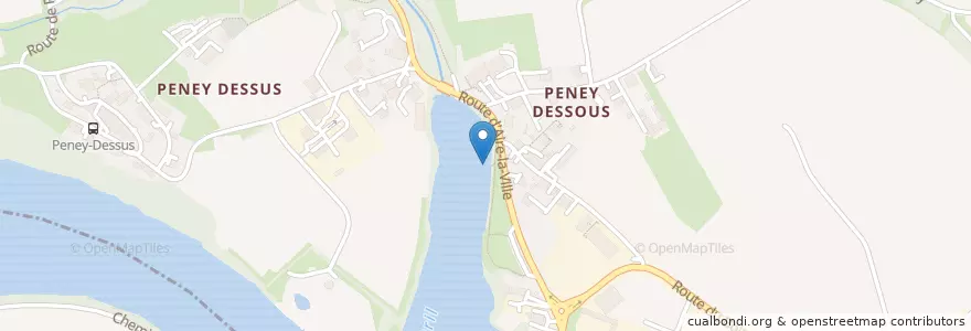 Mapa de ubicacion de Peney en Switzerland, Genève, Genève, Satigny.