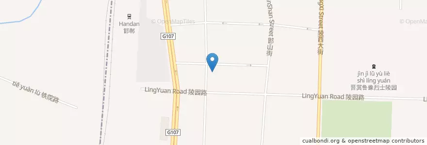 Mapa de ubicacion de 火磨街道 en Çin, Hebei, 邯郸市, 邯山区, 火磨街道.
