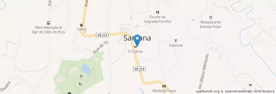 Mapa de ubicacion de O Colmo en ポルトガル, Santana, Santana.