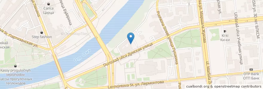 Mapa de ubicacion de На Думской en Russland, Föderationskreis Sibirien, Oblast Omsk, Омский Район, Городской Округ Омск.