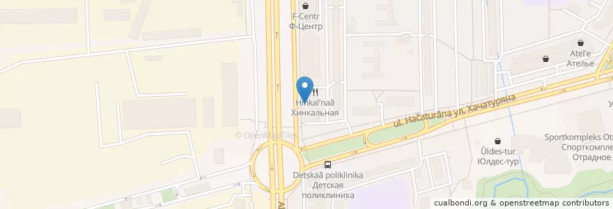 Mapa de ubicacion de Чайхона №1 en Russie, District Fédéral Central, Moscou, Северо-Восточный Административный Округ, Район Отрадное.