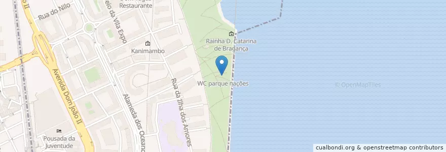 Mapa de ubicacion de WC parque nações en 葡萄牙, Área Metropolitana De Lisboa, Lisboa, Grande Lisboa, 里斯本, Parque Das Nações.