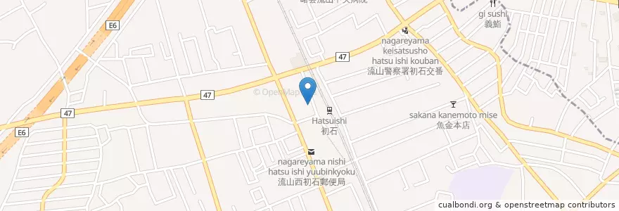 Mapa de ubicacion de 麺屋あじくま (Ajikuma) en 日本, 千葉県, 流山市.