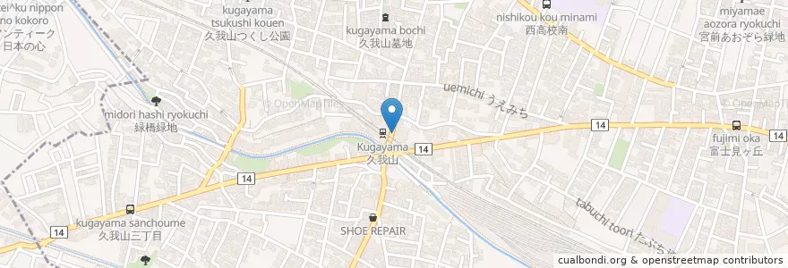 Mapa de ubicacion de 久我山薬局 en Japan, 東京都, 杉並区.