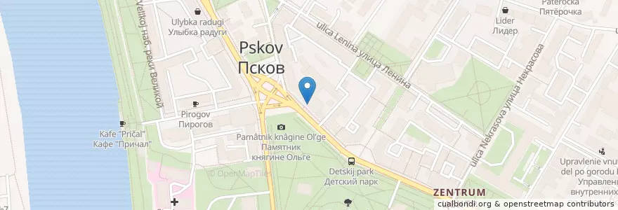 Mapa de ubicacion de ГРКЦ ГУ Банка России en Russia, Northwestern Federal District, Pskov Oblast, Pskovsky District, Pskov.