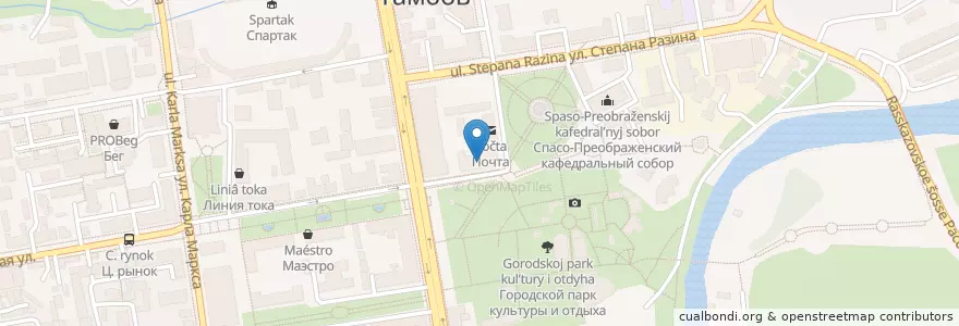 Mapa de ubicacion de Тамбов 392000 en Rusia, Distrito Federal Central, Óblast De Tambov, Тамбовский Район, Городской Округ Тамбов.