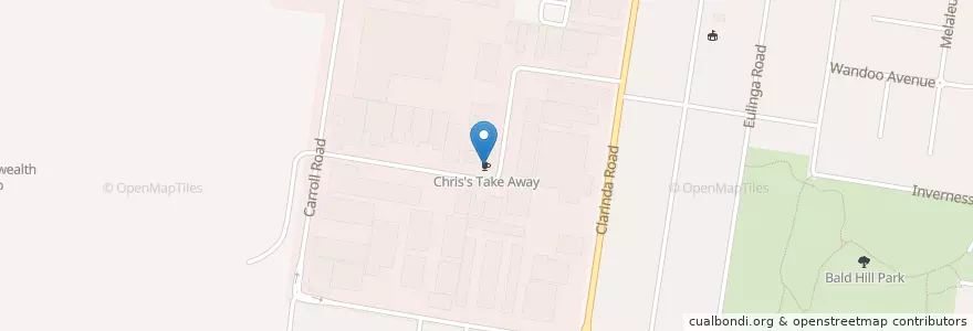 Mapa de ubicacion de Chris's Take Away en 澳大利亚, 维多利亚州, City Of Kingston.