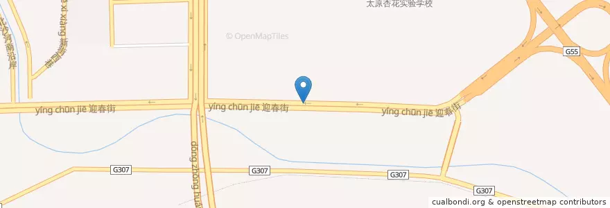 Mapa de ubicacion de 职工新街街道 en چین, شانشی, 太原市, 杏花岭区, 职工新街街道.