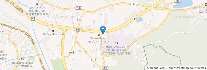 Mapa de ubicacion de ゼネラル en 日本, 京都府, 京都市, 西京区.