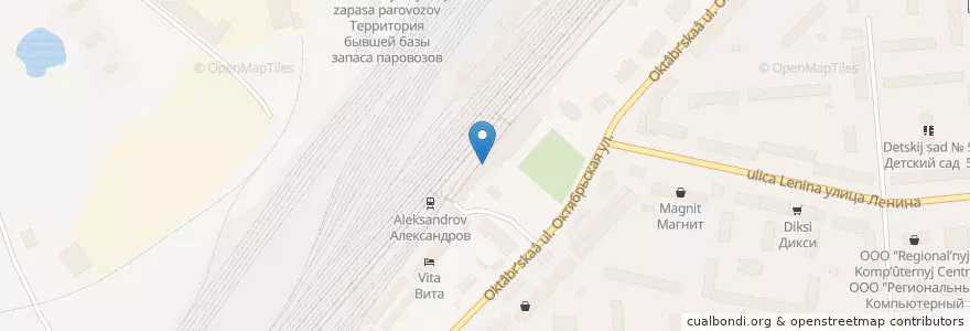 Mapa de ubicacion de Александров 4 601654 en Russia, Central Federal District, Vladimir Oblast, Alexandrovsky District, Городское Поселение Александров.