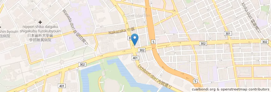 Mapa de ubicacion de げんき家 en 日本, 東京都, 千代田区.