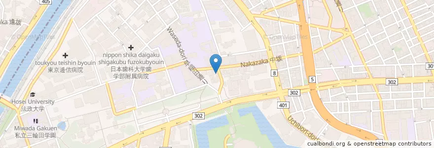Mapa de ubicacion de 九段教会 en Japon, Tokyo, 千代田区.