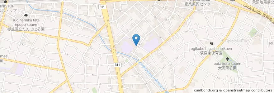 Mapa de ubicacion de あみ八 en Jepun, 東京都, 杉並区.