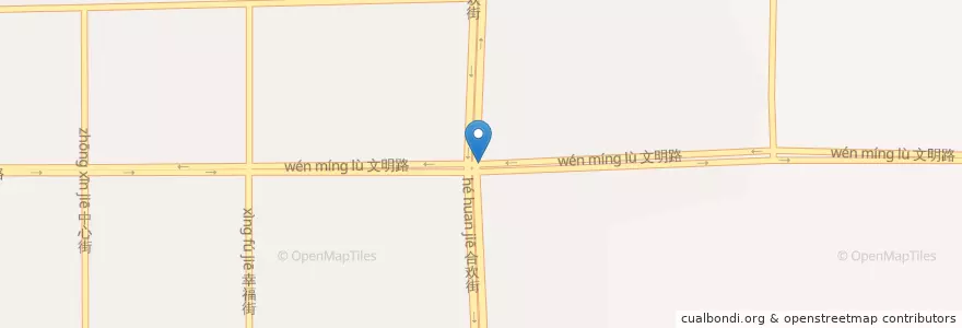 Mapa de ubicacion de Kuaibin Subdistrict en China, Shanxi, Linfen City, Houma City, Kuaibin Subdistrict.