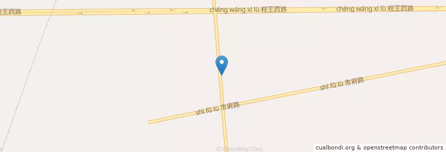 Mapa de ubicacion de Ludong Subdistrict en China, Shanxi, Linfen City, Houma City, Ludong Subdistrict.