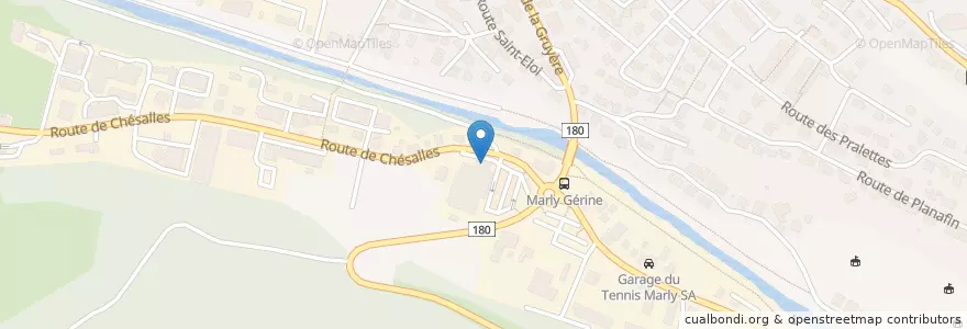 Mapa de ubicacion de Agrola en Schweiz/Suisse/Svizzera/Svizra, Fribourg/Freiburg, District De La Sarine, Marly.