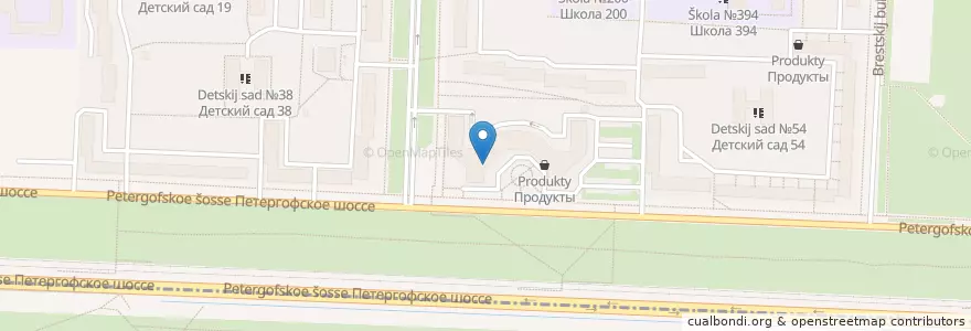 Mapa de ubicacion de Стоматология en Russia, Northwestern Federal District, Leningrad Oblast, Saint Petersburg, Красносельский Район, Южно-Приморский Округ.