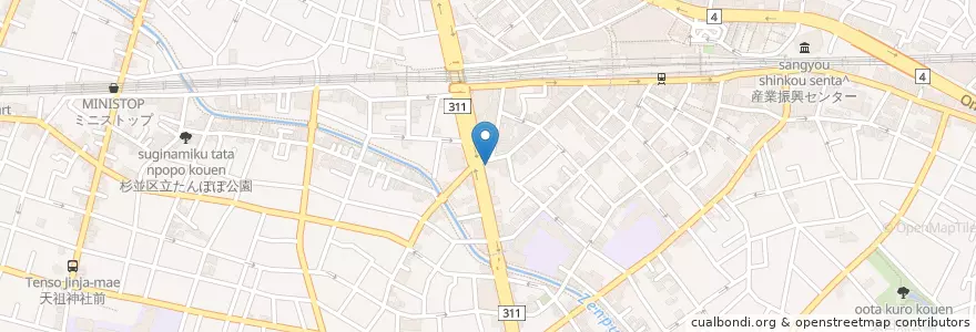 Mapa de ubicacion de 荻窪南口店 en Giappone, Tokyo, 杉並区.