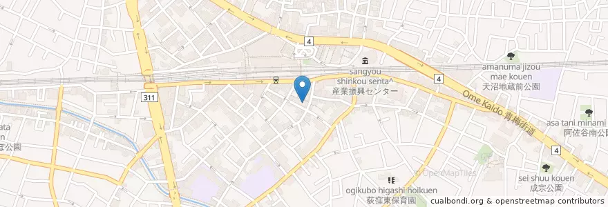 Mapa de ubicacion de 西武信用金庫 en Jepun, 東京都, 杉並区.